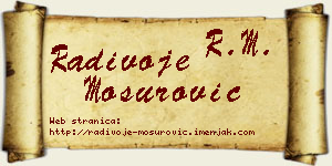 Radivoje Mosurović vizit kartica